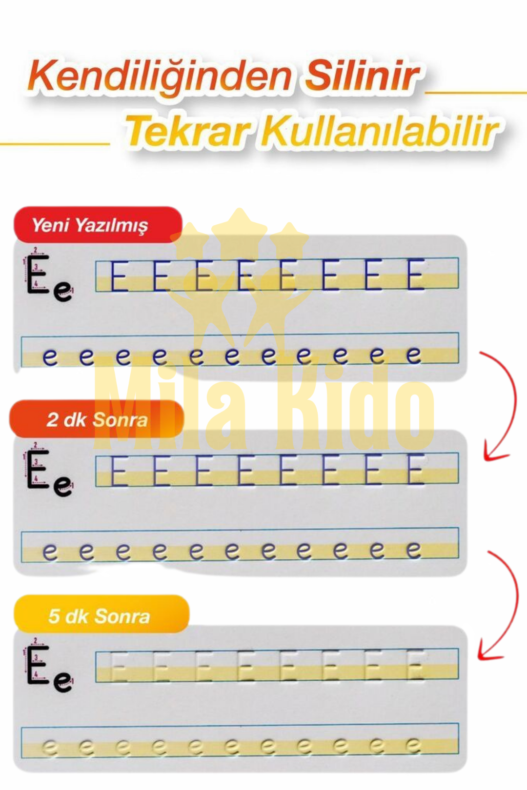 Milakido Oluklu Yazma Eğitici Kitap ve Sihirli Kalem Seti